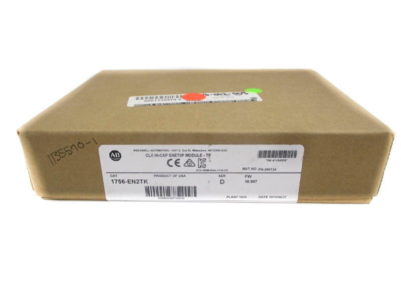 ALLEN BRADLEY 1756-EN2TK SER. D F/W 10.007 DATE: 2015 NSFS