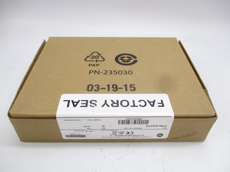 ALLEN BRADLEY 1756-EN2TK SER. D F/W 10.007 DATE: 2015 NSFS