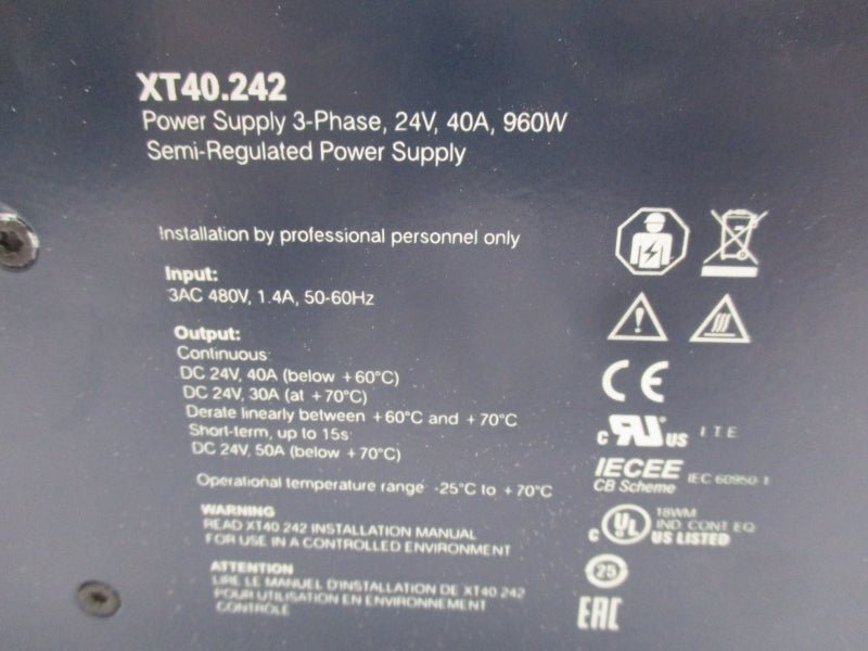 PULS XT40.242 480VAC 1.4A NSMP