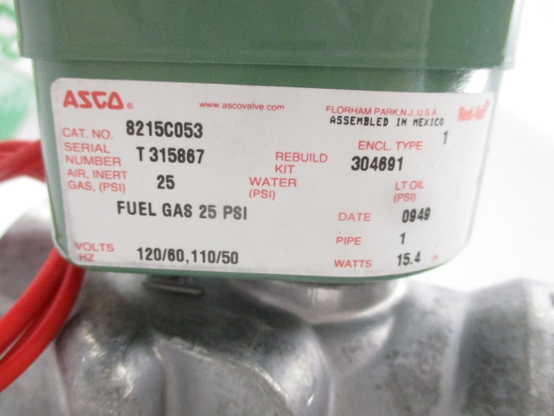 ASCO 8215C053 110/120V 25PSI 1" NSMP