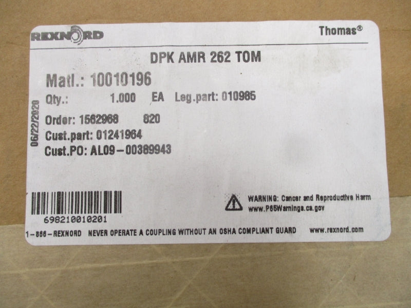 REXNORD DPKAMR262TOM 010985 NSFS
