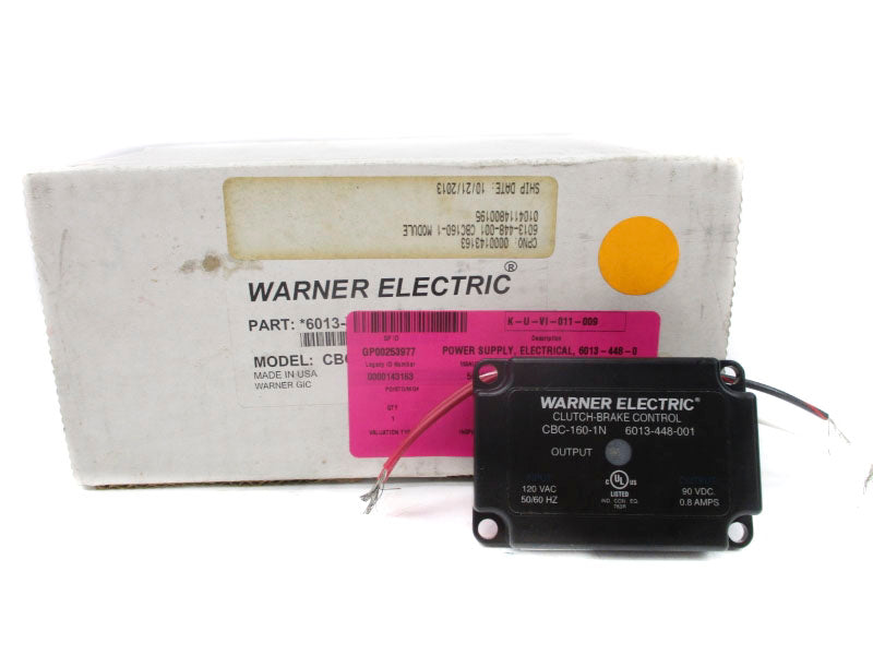 WARNER ELECTRIC 6013-448-001 CBC-160-1N 120VAC 0.8A NSMP