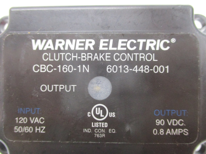 WARNER ELECTRIC 6013-448-001 CBC-160-1N 120VAC 0.8A NSMP