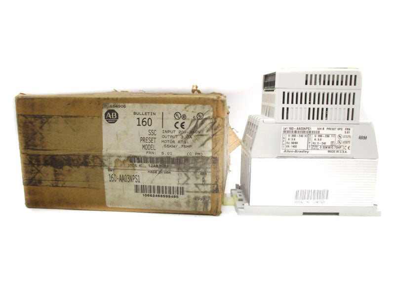 ALLEN BRADLEY 160-AA03NPS1 SER. B F/W 5.01 200-240V 3.6A NSMP