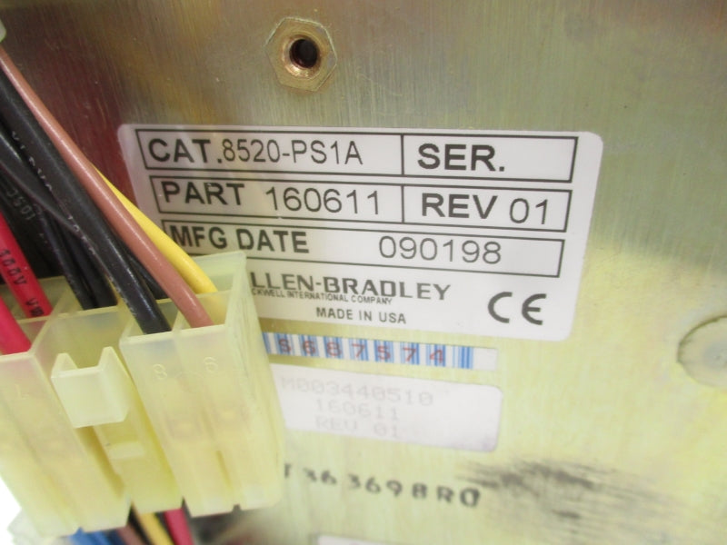 ALLEN BRADLEY 8520-PS1A 160611 115/230V 8A/5.5A NSMP