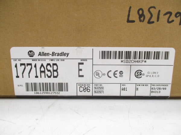 ALLEN BRADLEY 1771ASB SER. E F/W H DATE: 2000 NSFS