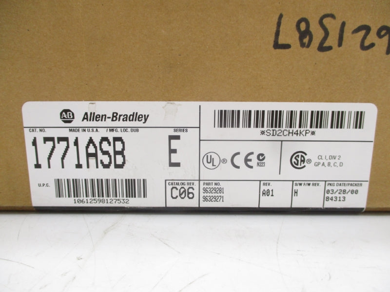 ALLEN BRADLEY 1771ASB SER. E F/W H DATE: 2000 NSFS