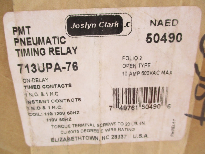 JOSLYN CLARK 713UPA-76 120V 10A NSFS
