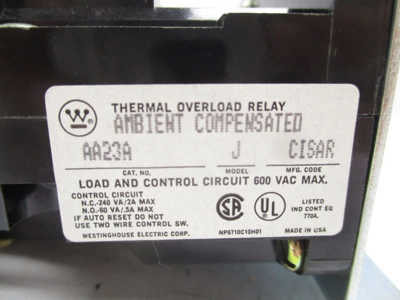 WESTINGHOUSE AA23A 240V 2A NSMP