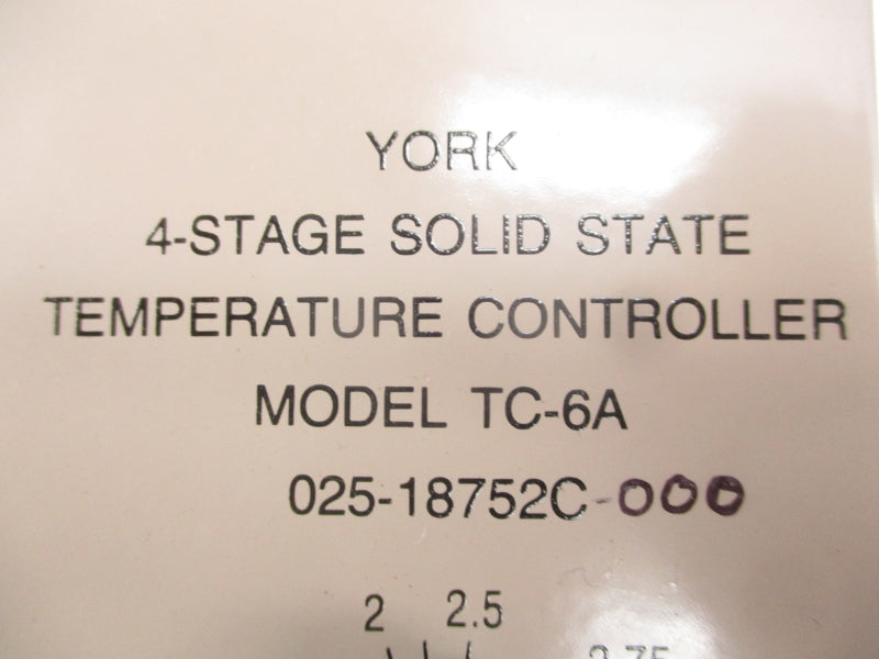 YORK TC-6A 025-18752C-000 115VAC 0-70'F NSNP