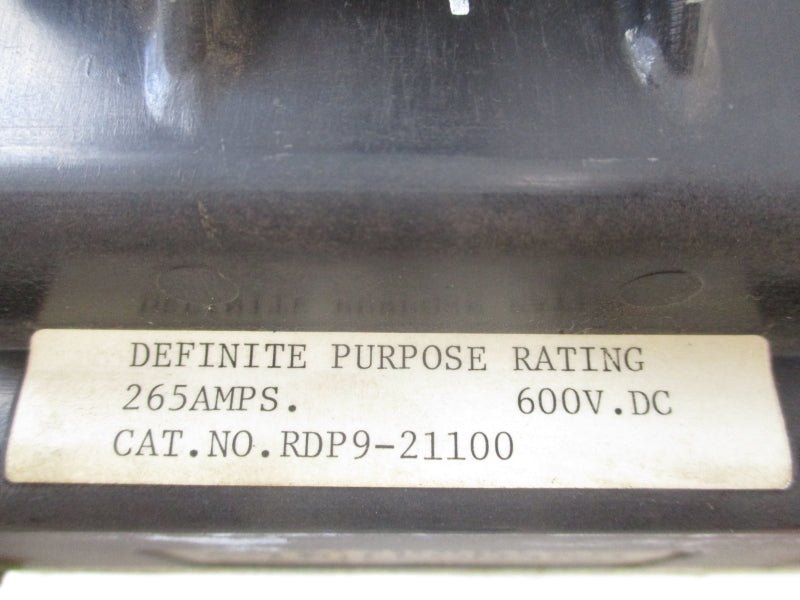 WARD LEONARD RDP9-21100 120V 265A NSNP