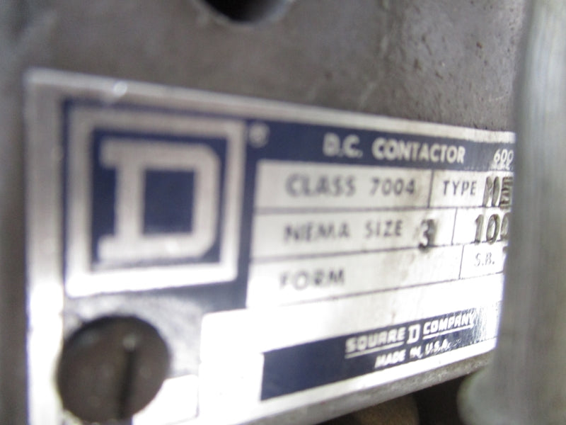 SQUARE D 7004ME03 SER. A 230/240VDC 100A NSNP