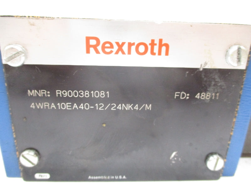 REXROTH 4WRA10EA40-12/24NK4/M R900381081 120V NSNP