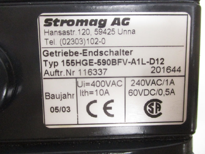 STROMAG 155HGE-590BFV-A1L-D12 116337 NSNP