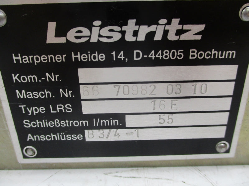 LEISTRITZ LRS16E B3/4-1 NSNP