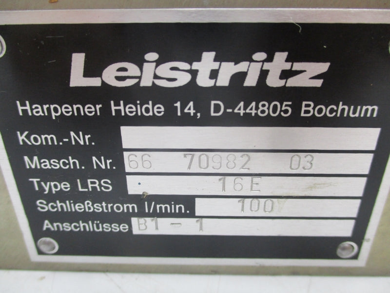 LEISTRITZ LRS16E B1-1 NSNP