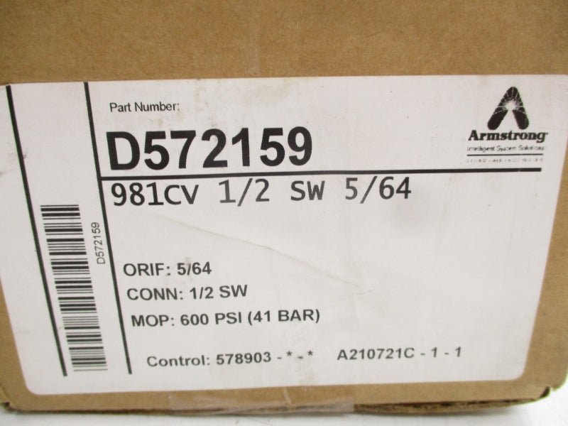 ARMSTRONG D572159 981CV 600PSI 1/2" NSMP