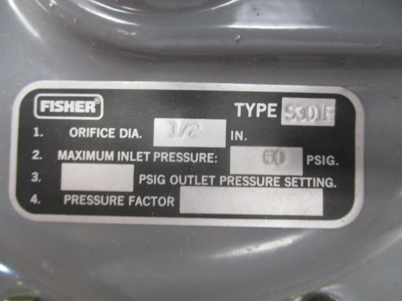 FISHER S301F-DHCB 60PSI 1/2" NSMP