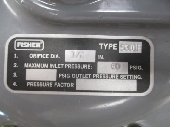 FISHER S301F-DHCB 60PSI 1/2" NSMP