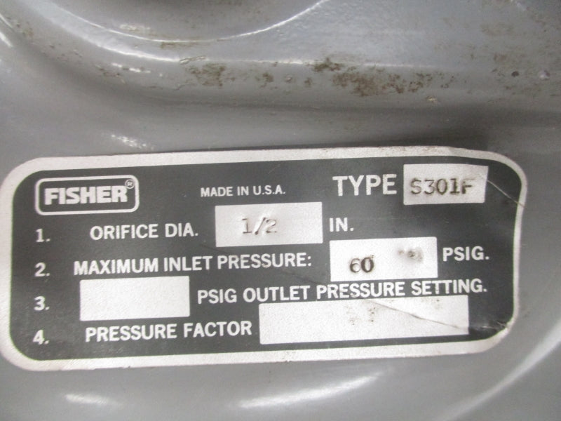 FISHER S301F 60PSI 1/2" NSMP