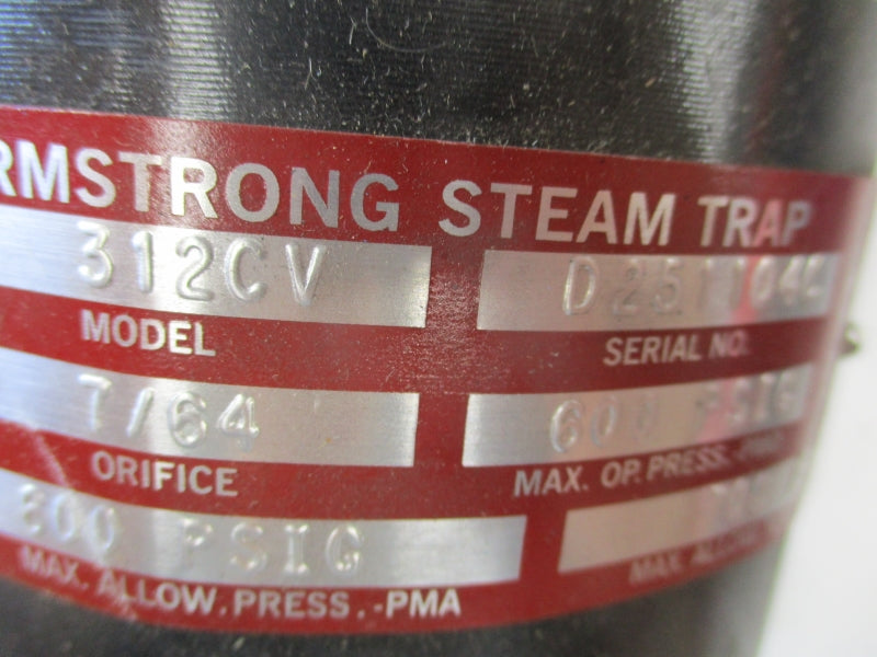 ARMSTRONG 312CV 3/4" 7/64 600PSI NSNP