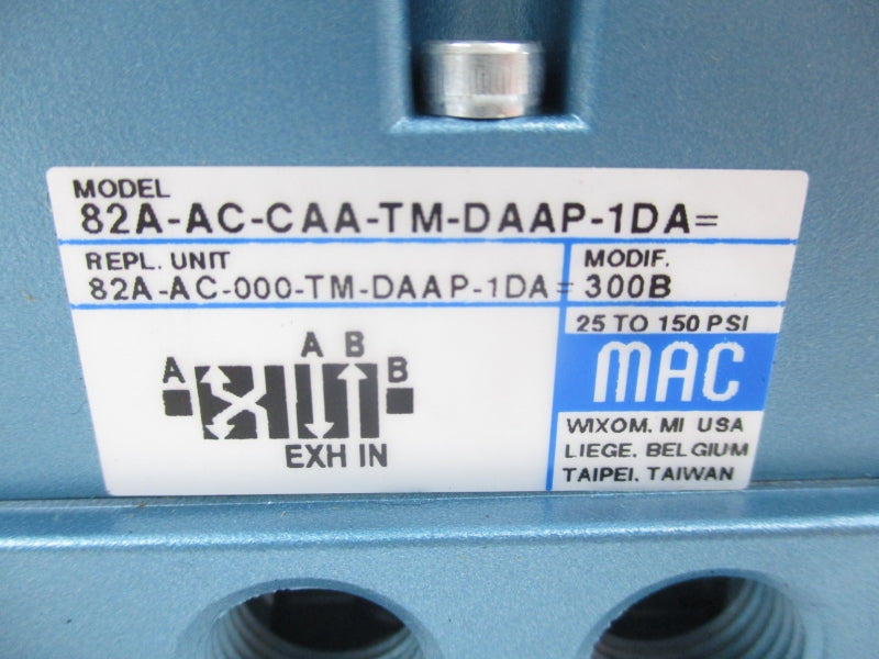 MAC 82A-AC-CAA-TM-DAAP-1DA 110/120V 25-150PSI NSMP