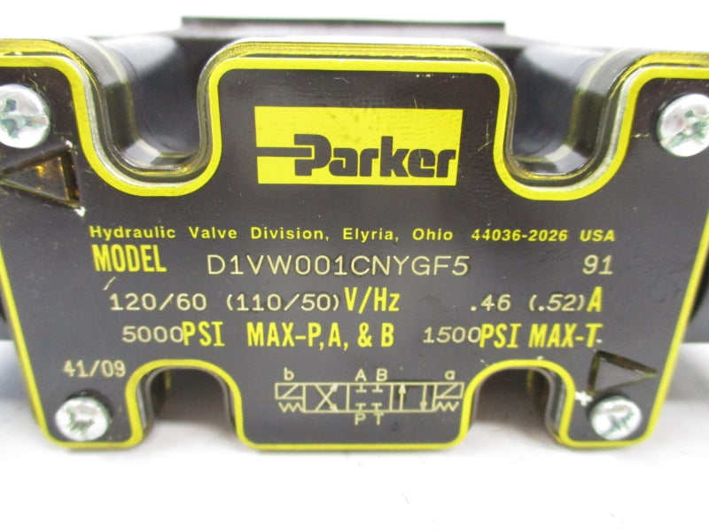 PARKER D1VW001CNYGF5 110/120V .46/.52A 5000PSI NSMP