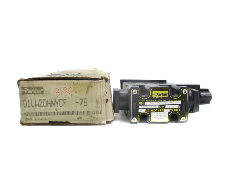 PARKER D1VW20HNYCF-75 110/120V .46/.52A 5000PSI NSMP