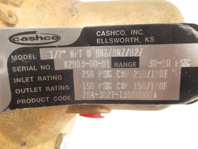 CASHCO BRZ/BRZ/B2/ 2B4-3D27-13000000A 250PSI  150/180'F 1/2" NSMP