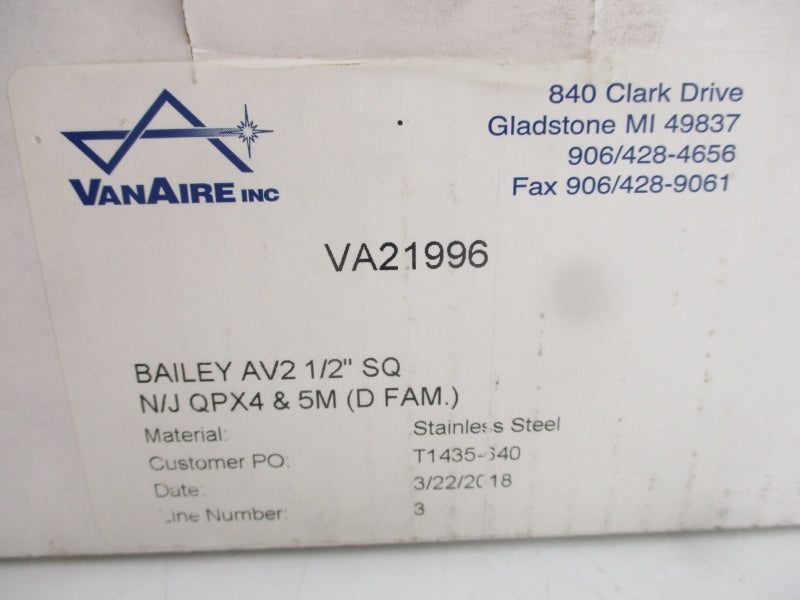 VANAIRE VA21996 1/2" NSMP