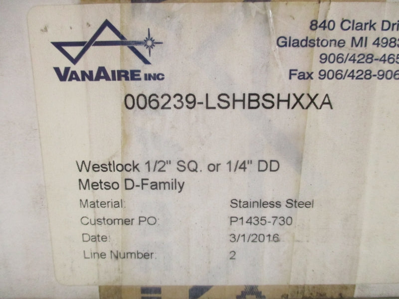 VANAIRE 006239-LSHBSHXXA 1/2" NSMP