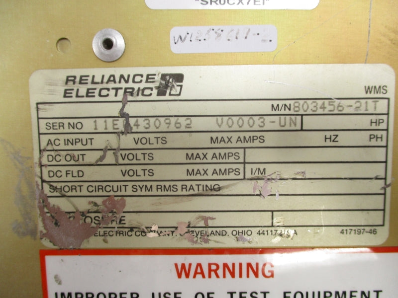 RELIANCE ELECTRIC 803456-21T UNMP