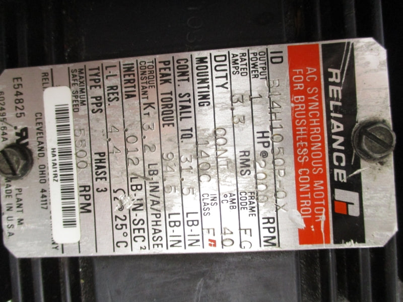 RELIANCE B14H1050P-OX UNMP