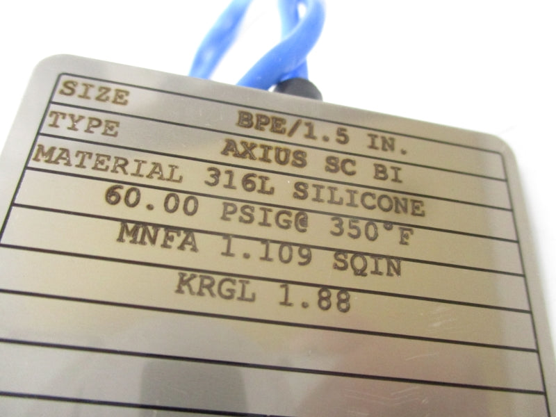 FIKE AXIUSSCBI BPE/1.5IN 60.00PSI 350'F NSMP