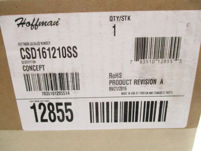 HOFFMAN CSD161210SS NSFS