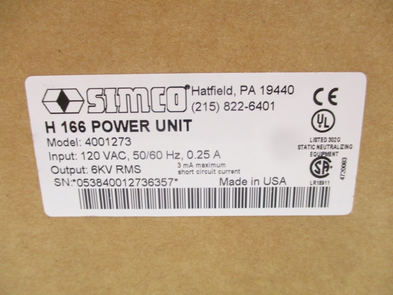 SIMCO 4001273 120VAC 0.25A NSFS