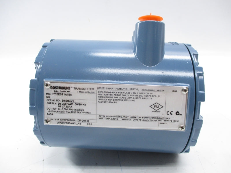 ROSEMOUNT 8732WST1A1E5 8711TSE15FU1E5 90-250VAC 0.5A 285PSI NSNP