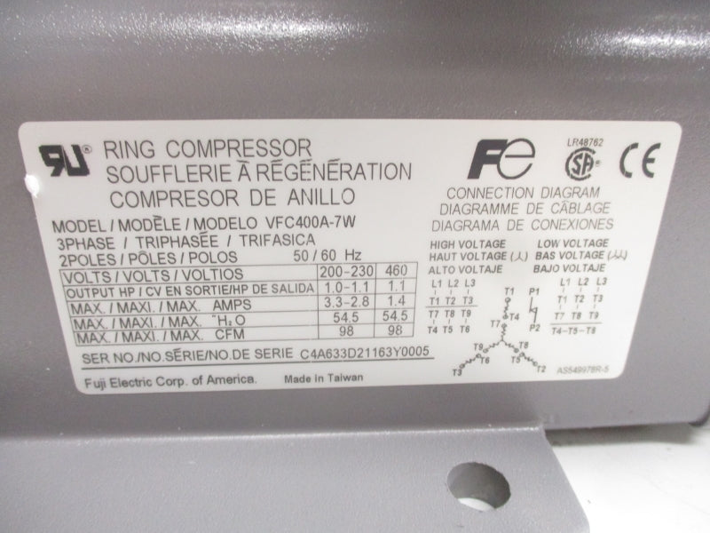 FUJI ELECTRIC VFC400A-7W 200-230/460V 2.8-3.3A NSMP