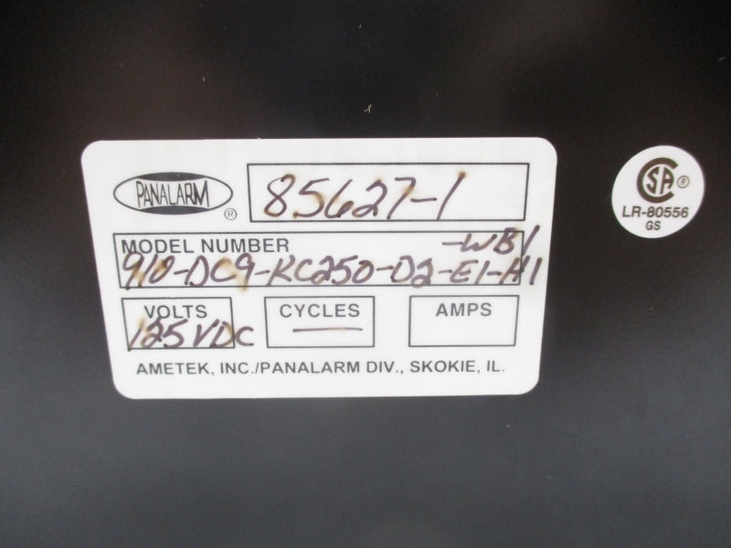 PANALARM 910 910-DC9-KC250-D2-E1-H1-WB1 125VDC NSNP