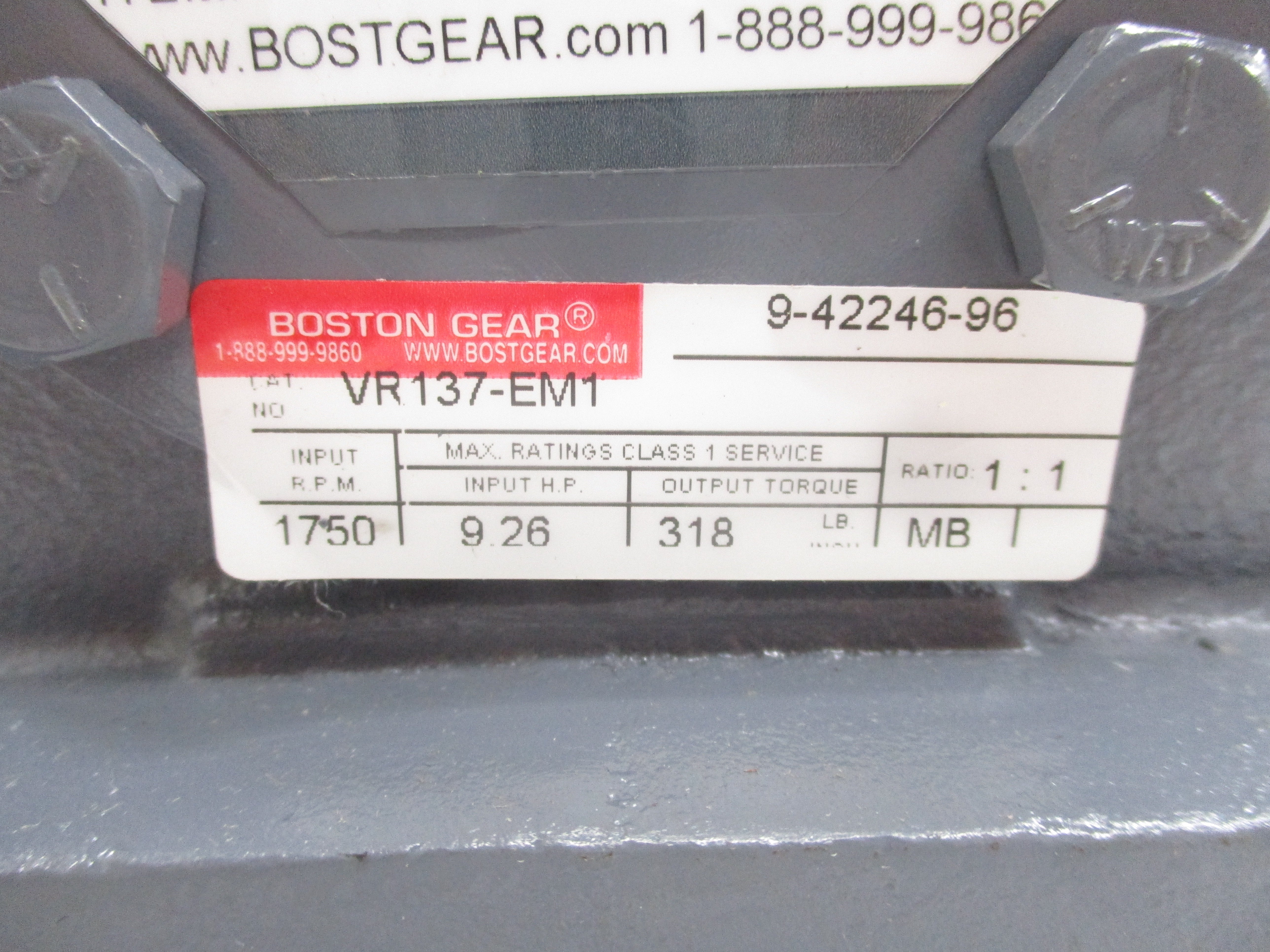 BOSTON GEAR VR137-EM1 42246-96 NSMP