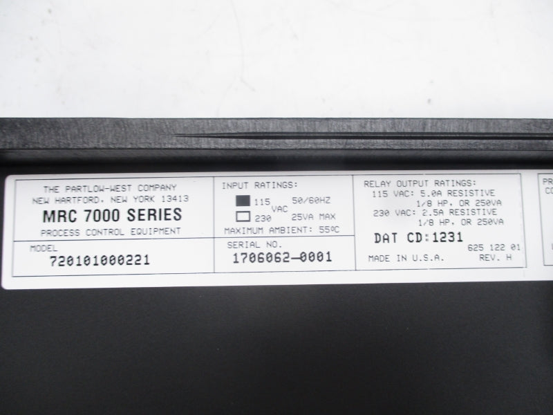 PARTLOW 720101000221 115VAC 5.0A NSMP