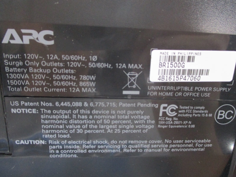 APC BR1500G 120V 12A NSMP