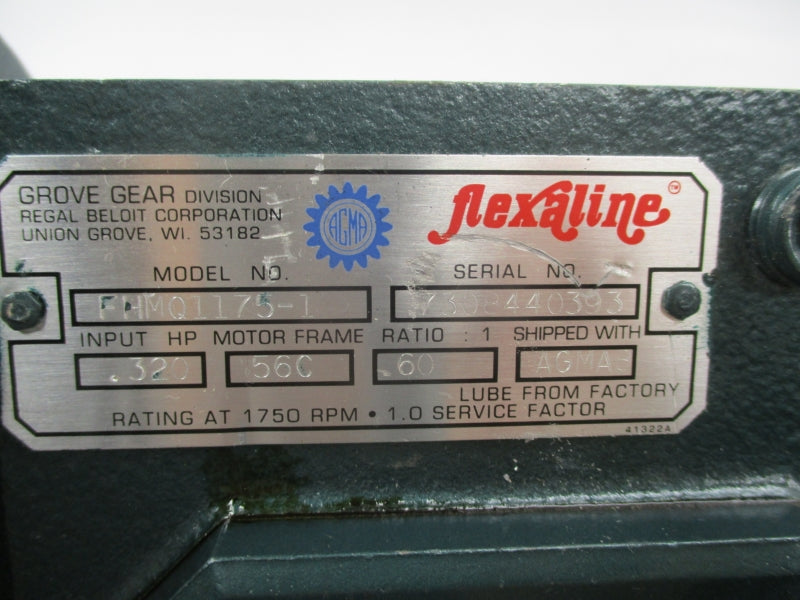 GROVE GEAR FHMQ1175-1 60:1 NSNP
