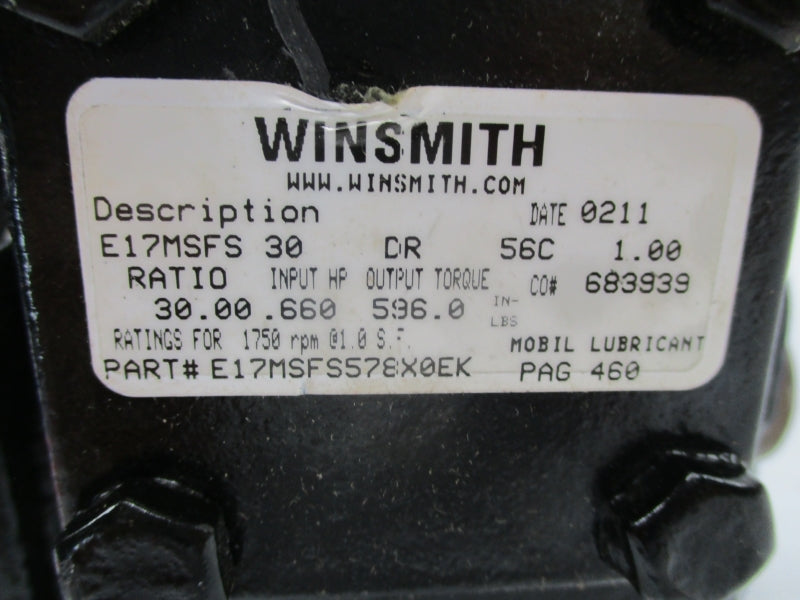 WINSMITH E17MSFS578X0EK UNMP