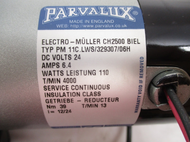PARVALUX PM11C.LWS/329307/06H 24VDC 6.4A NSMP