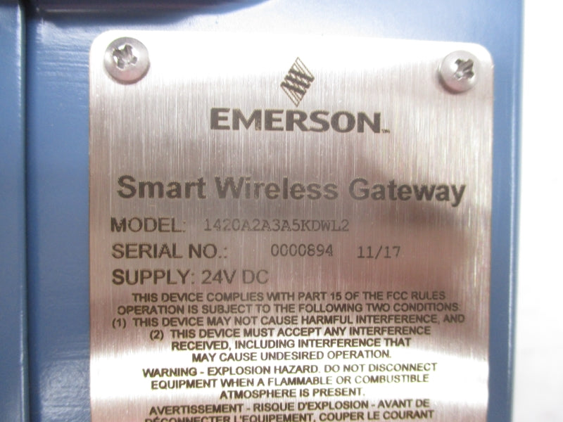 EMERSON 1420A2A3A5KDWL2 24VDC NSMP