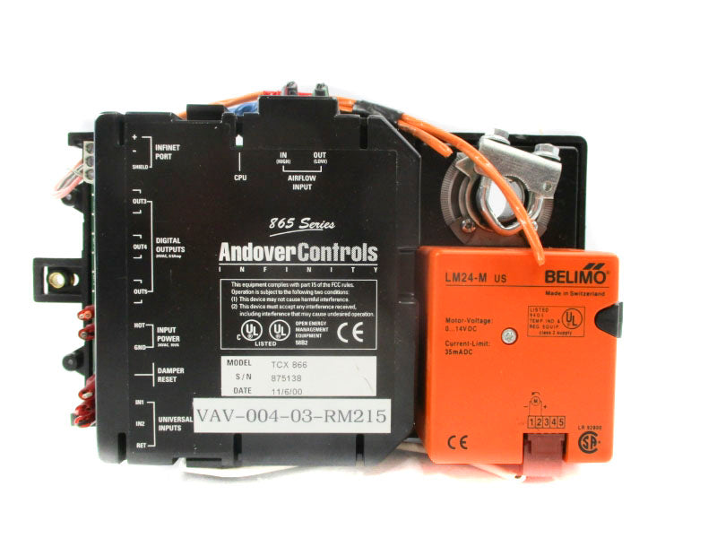 ANDOVER CONTROLS TCX866 VAV-004-03-RM215 24VAC UNMP