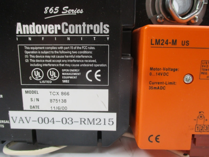 ANDOVER CONTROLS TCX866 VAV-004-03-RM215 24VAC UNMP