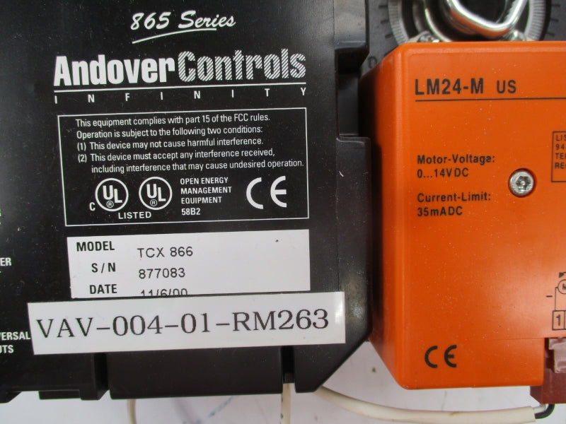ANDOVER CONTROLS TCX866 VAV-004-01-RM263 UNMP