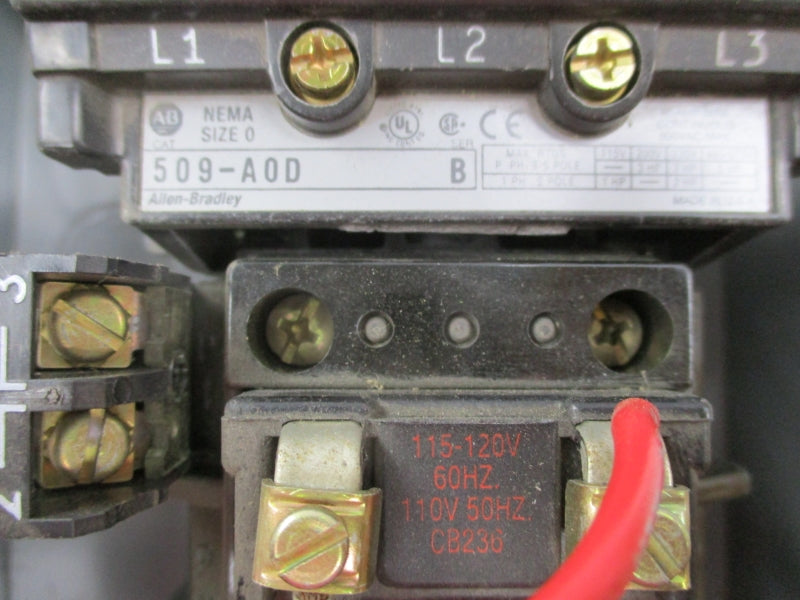 ALLEN BRADLEY 509-AAD SER. B 110/115-120V (AS PICTURED) (BR/WH) NSMP